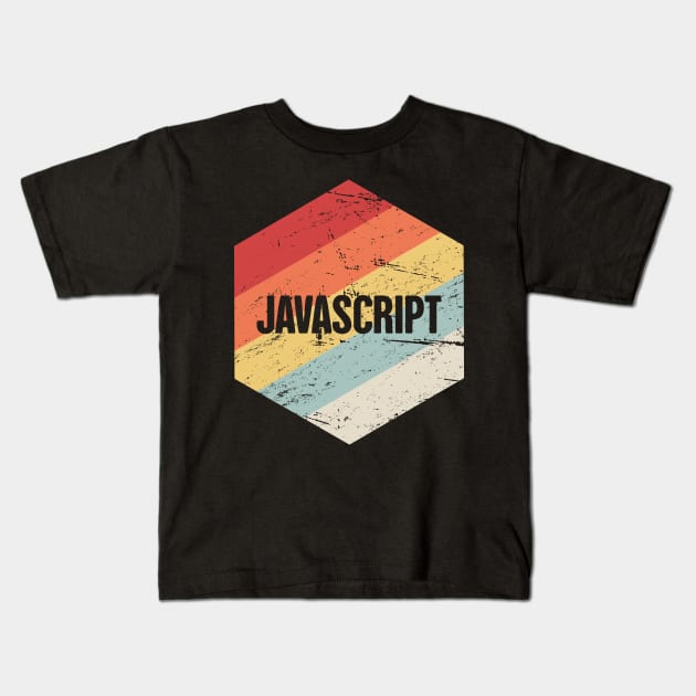 Retro JavaScript Icon Kids T-Shirt by MeatMan